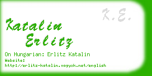 katalin erlitz business card